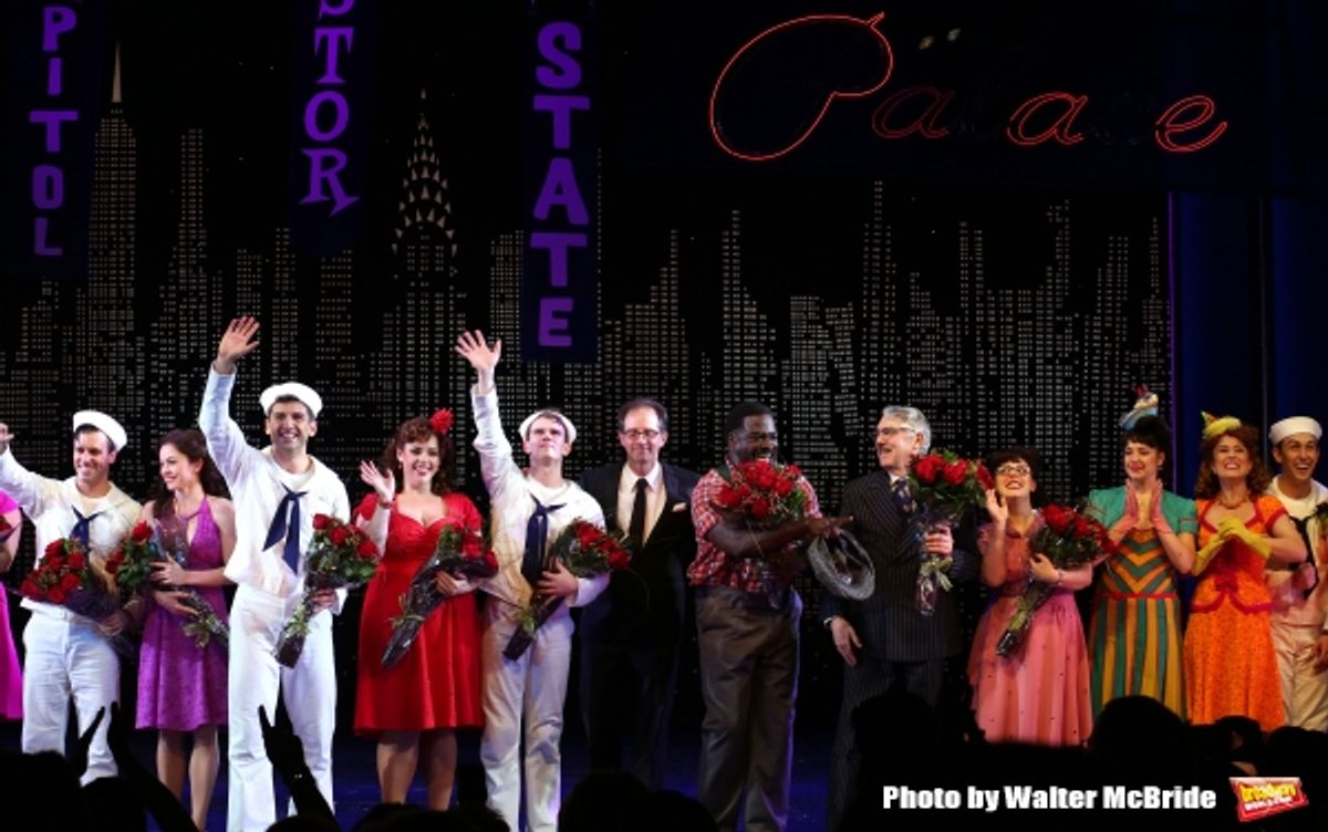 Clyde Alves, Megan Fairchild, Tony Yazbeck, Alysha Umphress, Jay Armstrong Johnson, John Rando, Phillip Boykin, Michael Rupert and Allison Guinn with cast  at 