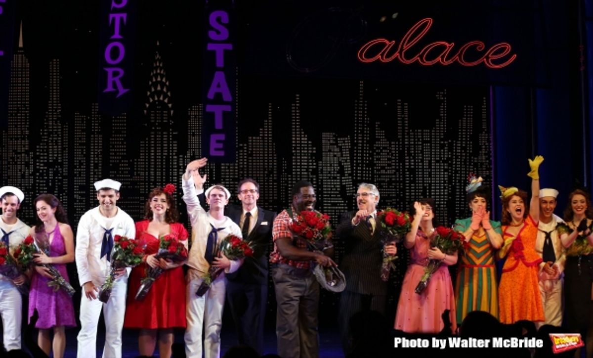 Clyde Alves, Megan Fairchild, Tony Yazbeck, Alysha Umphress, Jay Armstrong Johnson, John Rando, Phillip Boykin, Michael Rupert and Allison Guinn with cast  at 