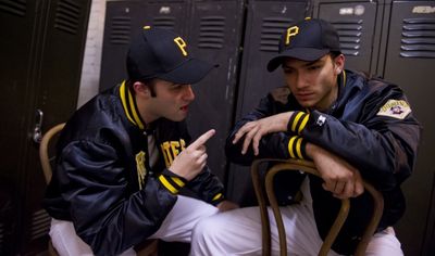 Keaton Jadwin as Murtaugh and Jeffrey Gorti as Roberto Clemente Photo