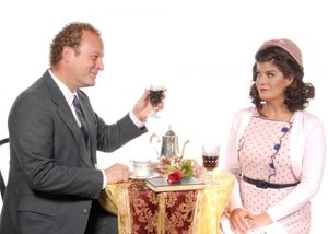 Paul Angelo as Georg toasts Dru Rutledge as Amalia @ BroadwayWorld Paul Angelo as Georg toasts Dru Rutledge as Amalia Photo