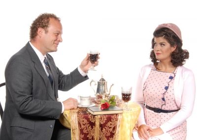  Paul Angelo as Georg toasts Dru Rutledge as Amalia Photo