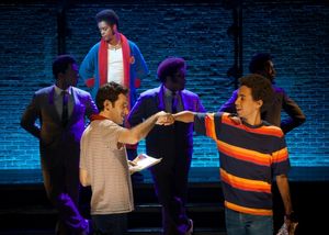 Adam Chanler-Berat and Kyle Beltran with Akron Watson, Kevin Mambo, Juson Williams, and Britton Smith @ BroadwayWorld Adam Chanler-Berat and Kyle Beltran with Akron Watson, Kevin Mambo, Juson Williams, a Photo