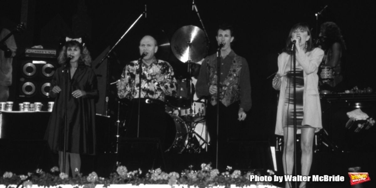 Manhattan Transfer: Janis Siegel, Tim Hauser, Alan Paul and Cheryl Bentyne performing at Walt Disney World in Orlando Florida 1995. at 