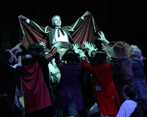 David Wannen center portrays the ghost of Sir Roderic Murgatroyd Photo