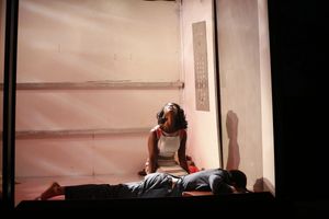 MaameYaa Boafo (sitting) and Biko Eisen-Martin (laying on floor) @ BroadwayWorld MaameYaa Boafo (sitting) and Biko Eisen-Martin (laying on floor) Photo