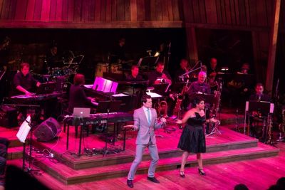 Parker Drown and Carolyn Cole sing You CanÃ¢â‚¬â„¢t Stop the Beat from Hair Photo