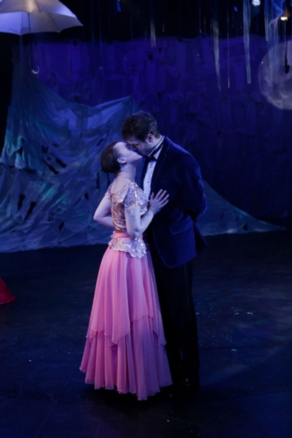 Allie Pratt as Viola and Jay Myers as Orsino  Photo