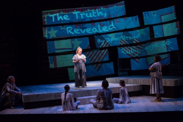 Sara Waisanen and the company of OUR WAR Photo