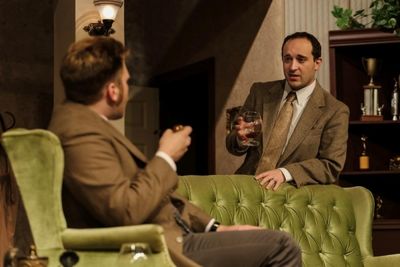 Christopher Rocco as Captain Lesgate, Brent Griffith as Tony Wendice Photo