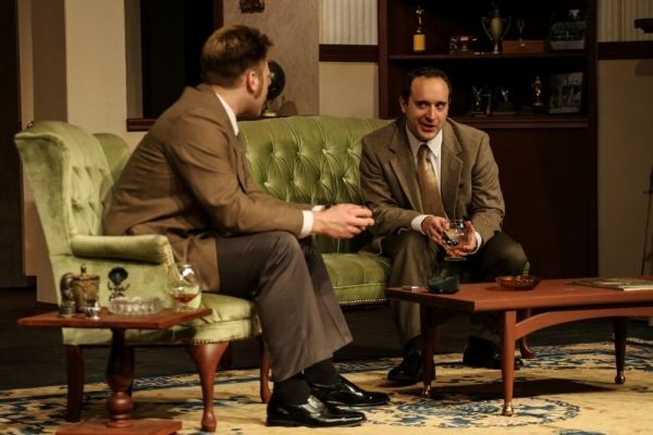 Christopher Rocco as Captain Lesgate, Brent Griffith as Tony Wendice Photo