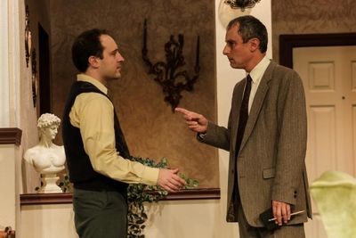 Brent Griffith as Tony Wendice, Robert Geller as Inspector Hubbard Photo