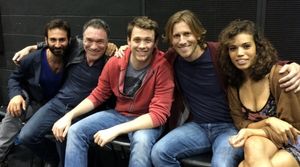 Erik Liberman, Patrick Page, Michael Arden, Andrew Samonsky and Ciara RenÃ'Â©e Photo