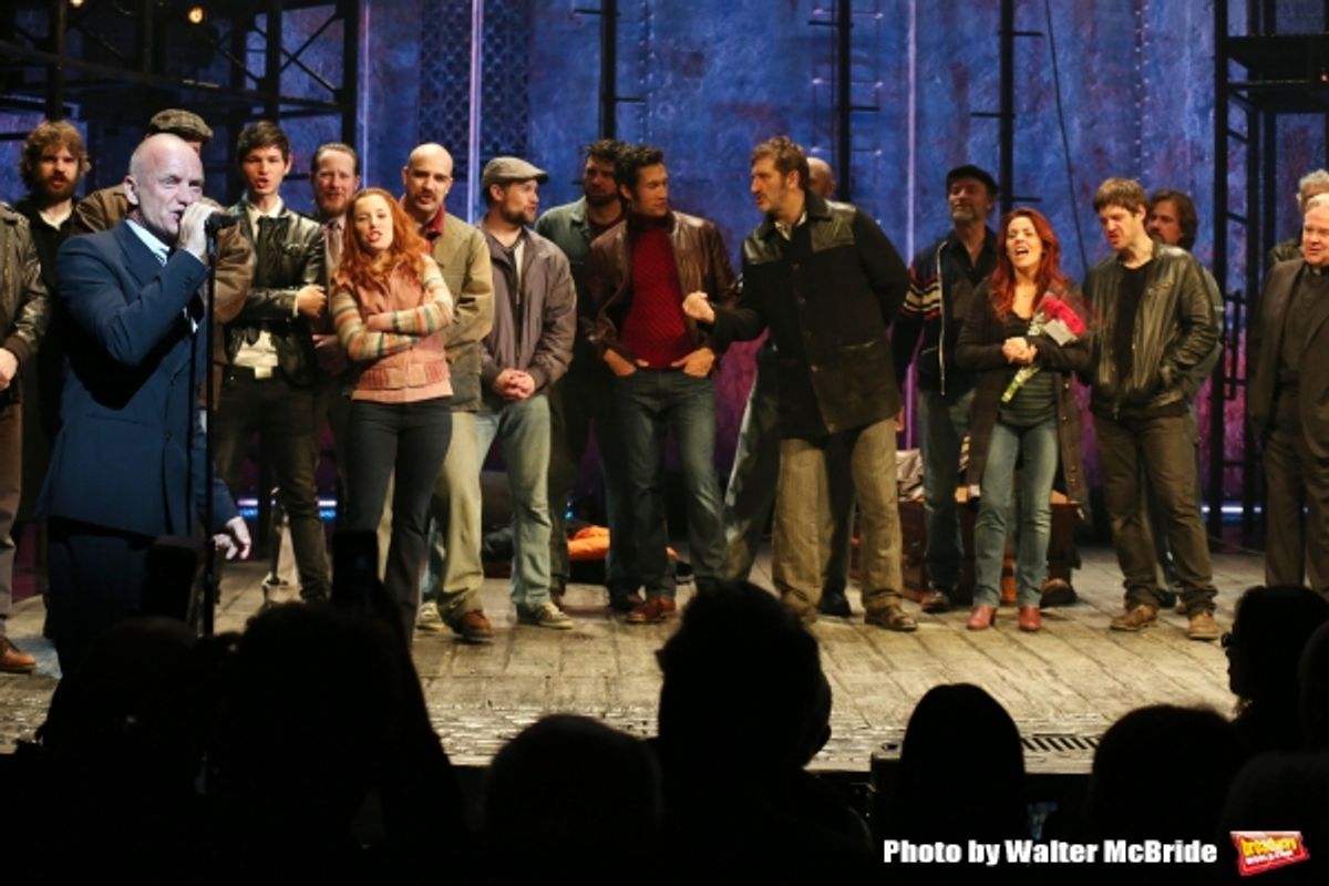 Sting with the cast  at 