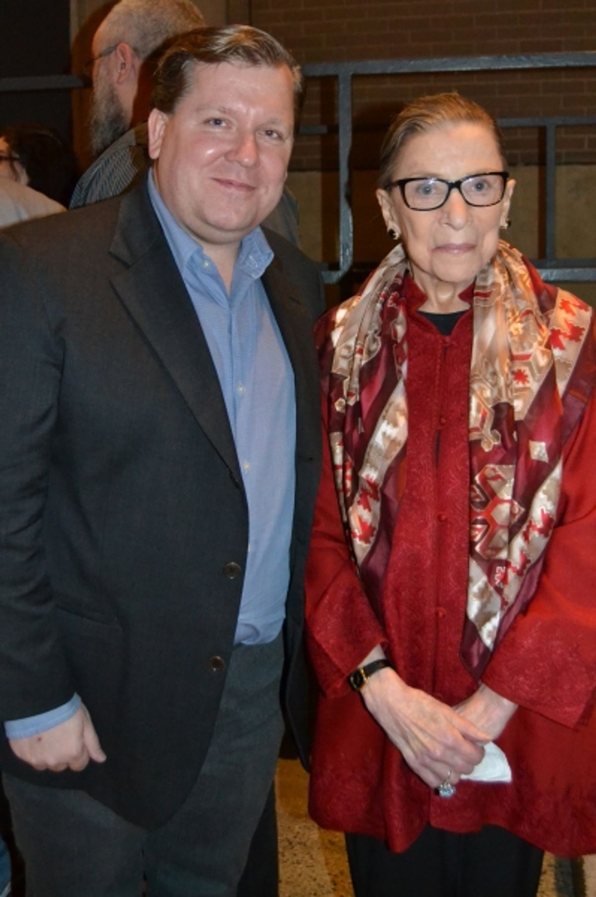 Playwright David Lindsay-Abaire and Justice Ruth Bader Ginsburg at 