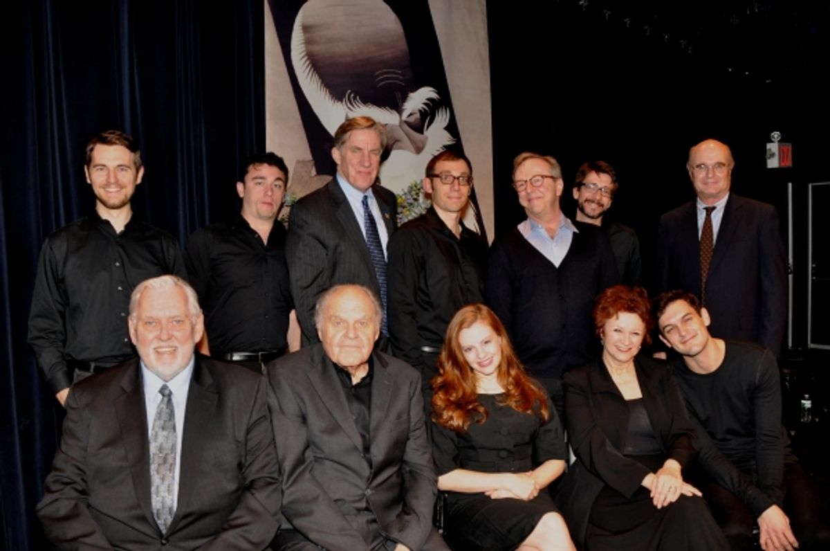 Jeff Ronan, Chris Richards, Nick Wyman, Max Gordon Moore, Edward Hibbert, Roberto Cambeiro, Charles Morey, Jim Brochu, George S. Irving, Andrea Lynn Green, Cynthia Darlow and Wesley Taylor at 