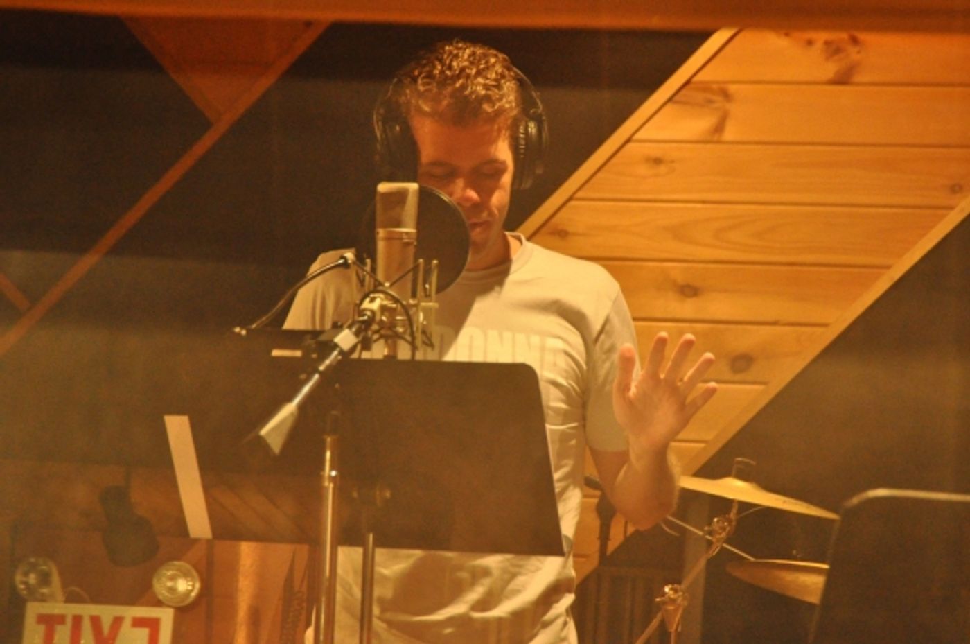Exclusive Photo Coverage: In the Recording Studio with Perez Hilton for Carols For A Cure  Image