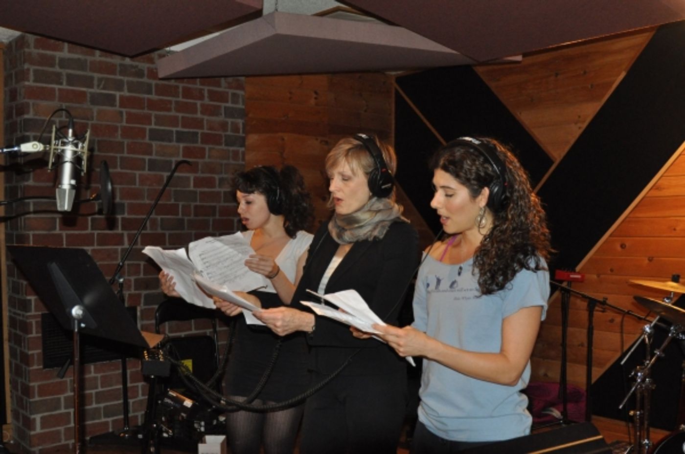 Exclusive Photo Coverage: In the Recording Studio with the MAMMA MIA! Cast for Carols For A Cure! Image