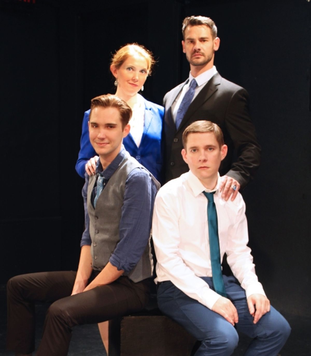The Montagues: Casey Noble (Benvolio), Kitty Mortland (Lady Montegue), Matthew Williamson (Lord Montegue), Jonathan Emerson (Romeo) at 