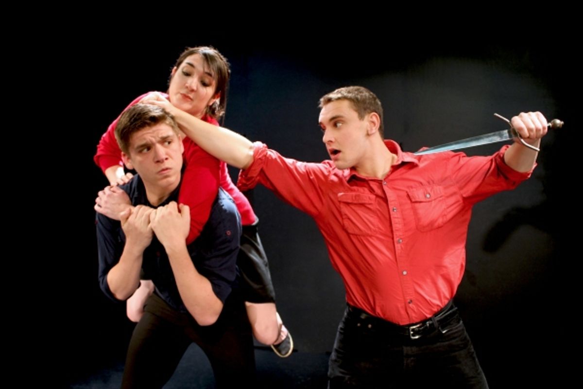 Matthew Wilson (Balthazar), Bryna Kearney (Angelica), Billy Berger-Bailey (Peter) at 
