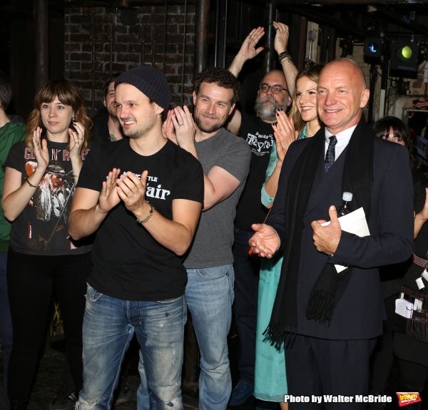 Fuschia Kate Sumner and Sting with the cast  Photo