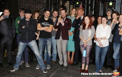 Fuschia Kate Sumner and Sting with the cast Photo
