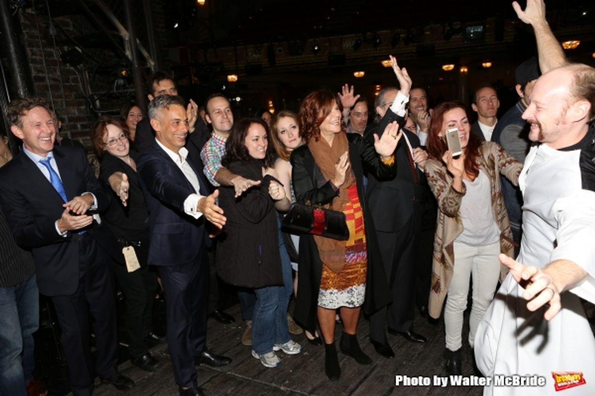 John Logan, Joe Martello, Rachel Tucker with Jeremy Davis and cast  at 