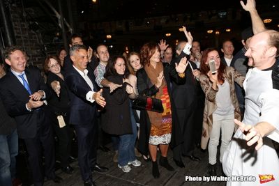 John Logan, Joe Martello, Rachel Tucker with Jeremy Davis and cast  Photo