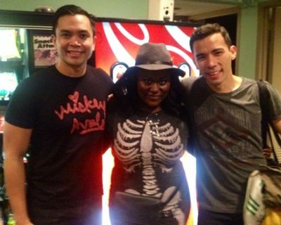 Danielle Brooks with Jose Llana and Conrad Ricamora Photo