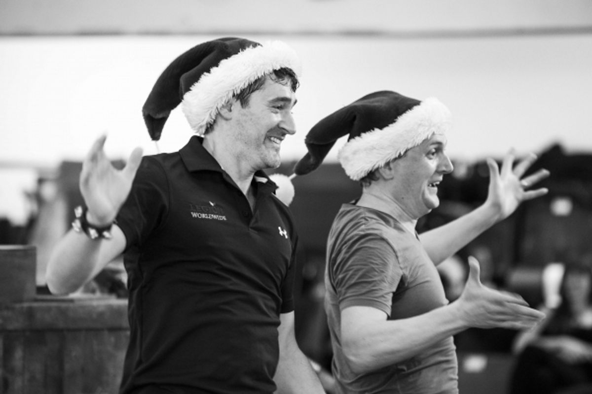 Tom Chambers (Phil Davis) and Aled Jones (Bob Wallace) at 