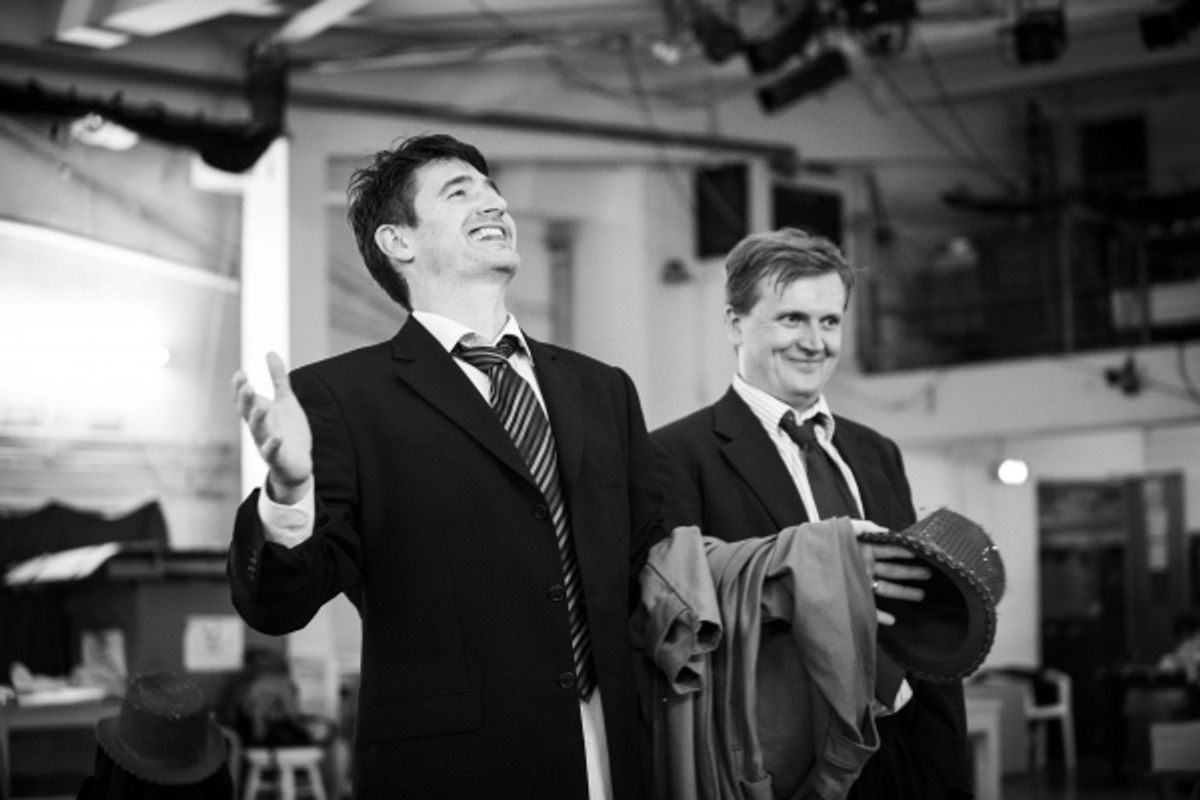 Tom Chambers (Phil Davis) and Aled Jones (Bob Wallace) at 