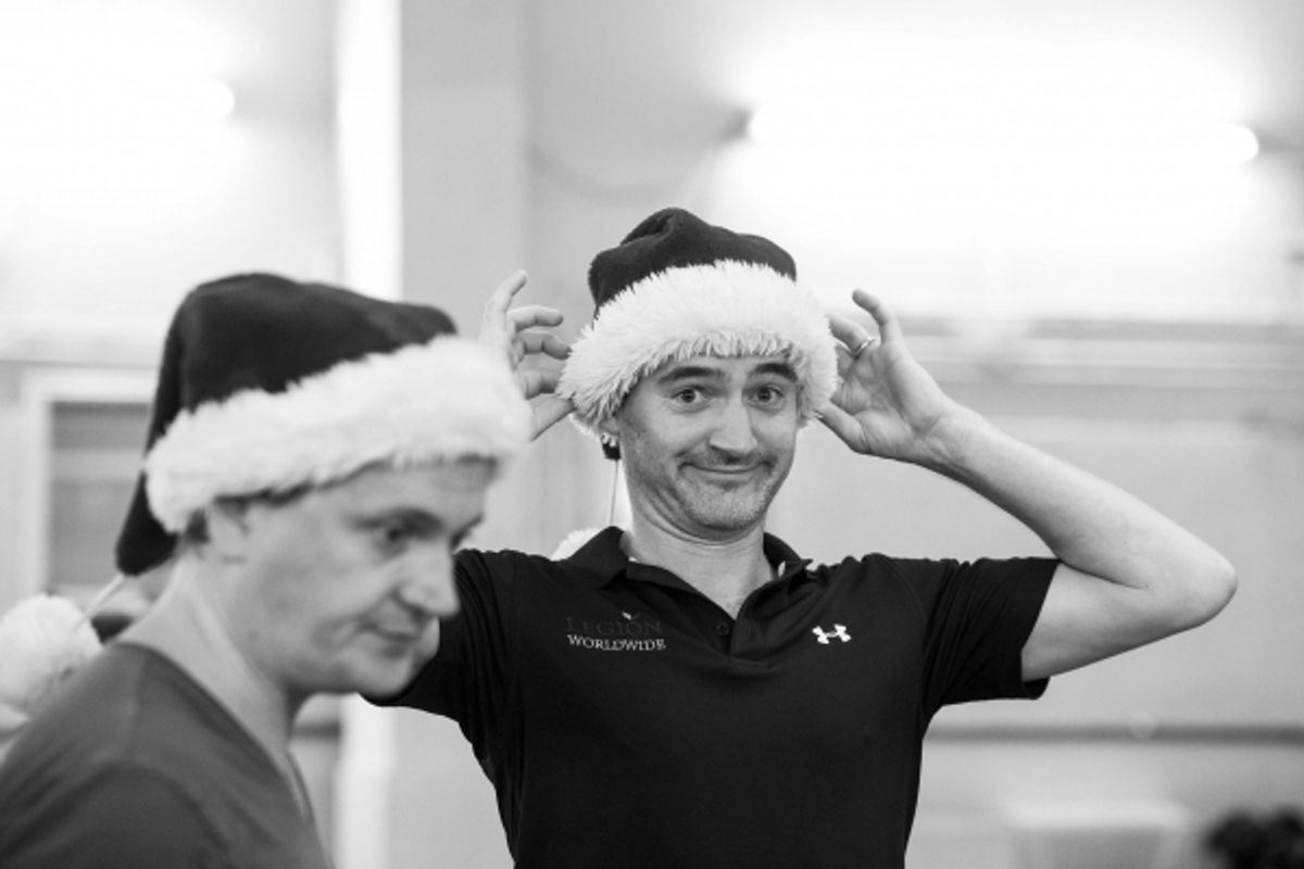 Aled Jones (Bob Wallace) and Tom Chambers (Phil Davis) at 