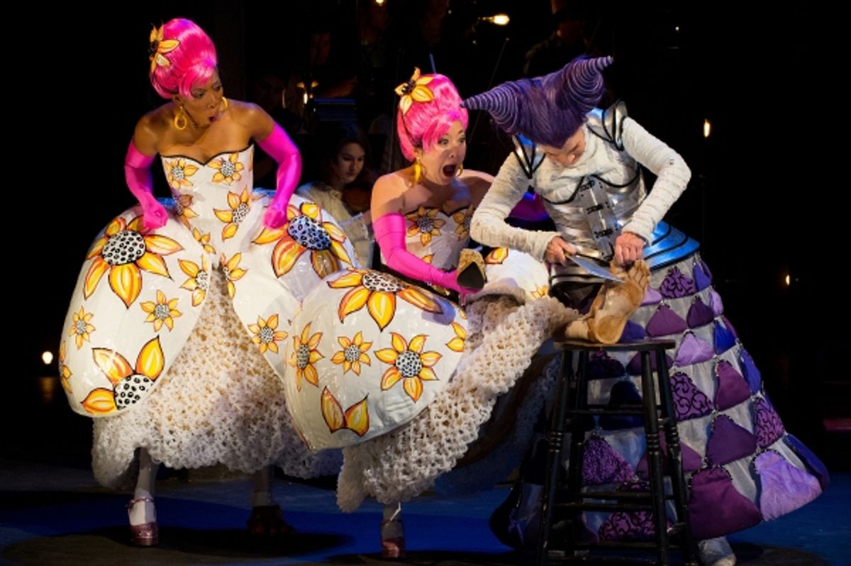 Christiana Clark (Lucinda), Katie Bradley (Florina) and Catherine E. Coulson (Cinderella''s Stepmother) at 