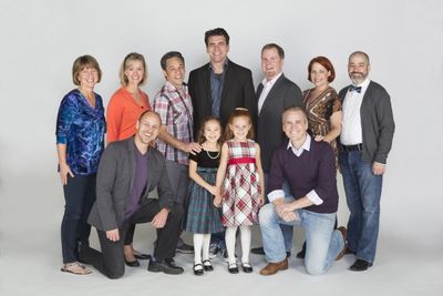 Director James Vasquez (far right) and musical director Elan McMahan (far left) with  Photo