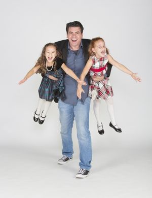 Burke Moses stars as The Grinch and (from left) Gabriella Dimmick and Taylor Coleman  Photo