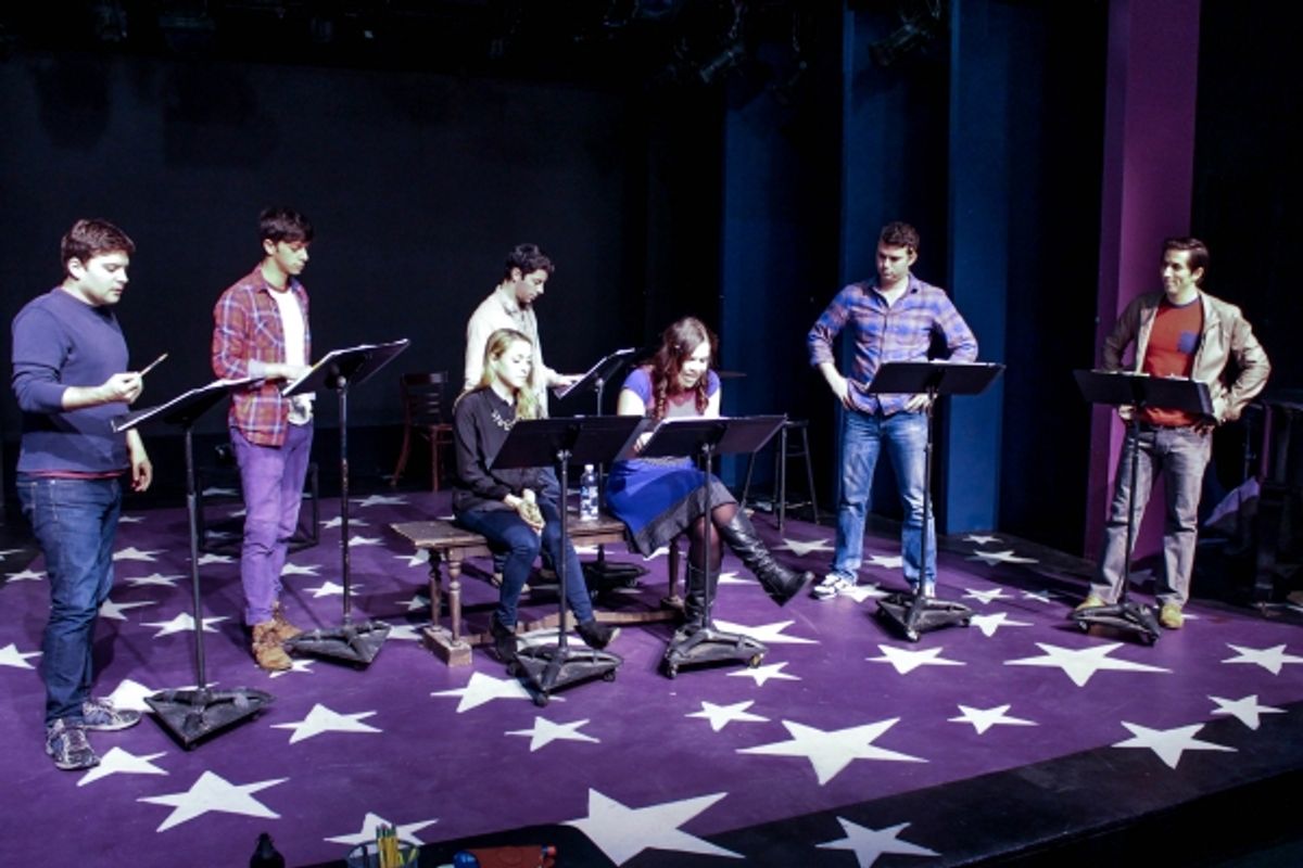 Jared Loftin, Jeremy Greenbaum, Dana Steingold, Matthew Bauman, Lindsay Mendez, Greg Kamp and Matthew Scott at 