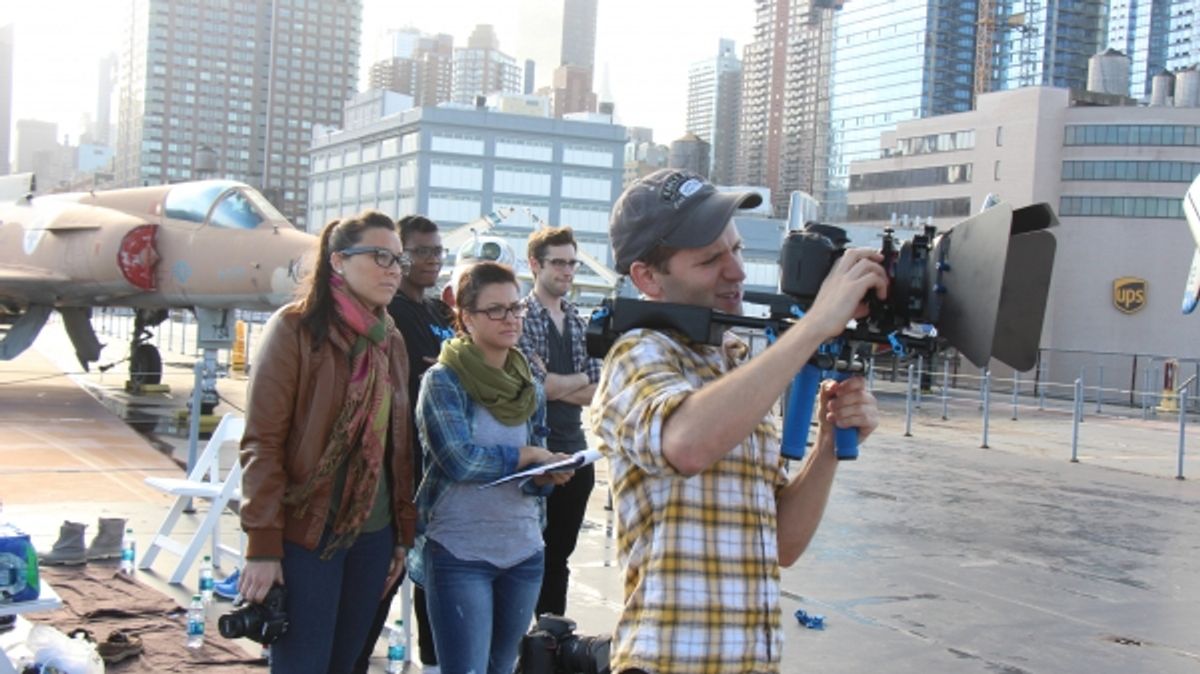 Eric Mann (director of photography) and the crew at 