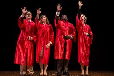 Nate Whelden (Mark), Tiffany Scott (Sarah), James Earl Jones II (Carlyle) and Janice  Photo