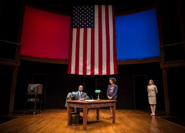 James Earl Jones II (Carlyle), McKenzie Chinn (Anita Hill) and Tiffany Scott (Janice) Photo