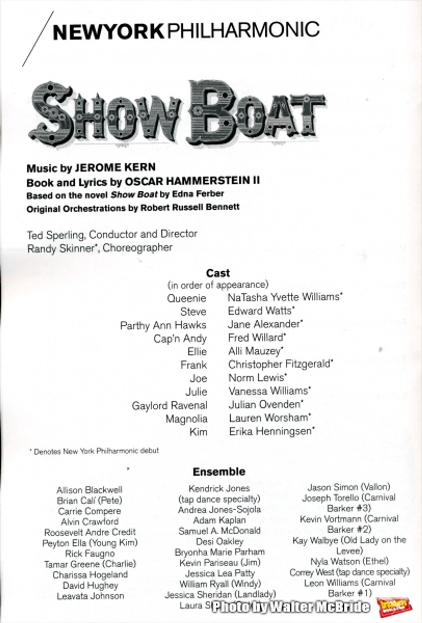 Photo Coverage: First Look at Vanessa Williams, Lauren Worsham, Jane Alexander & More in New York Philharmonic's SHOW BOAT - Part One  Image