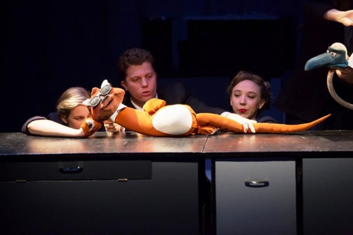 Hanley Smith, Eric Wright, Clare McNulty (Otter puppeteers) at 