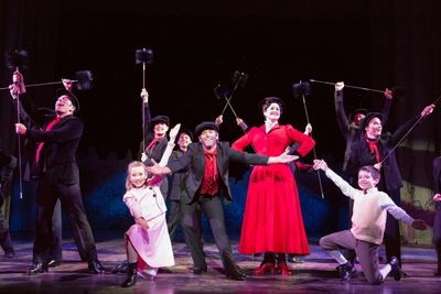 Cameron Flurry, David Elder, Lindsey Bliven, Jacob Wilner and Ensemble Photo