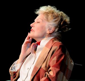 Janis Stevens as Katharine Hepburn @ BroadwayWorld Janis Stevens as Katharine Hepburn Photo