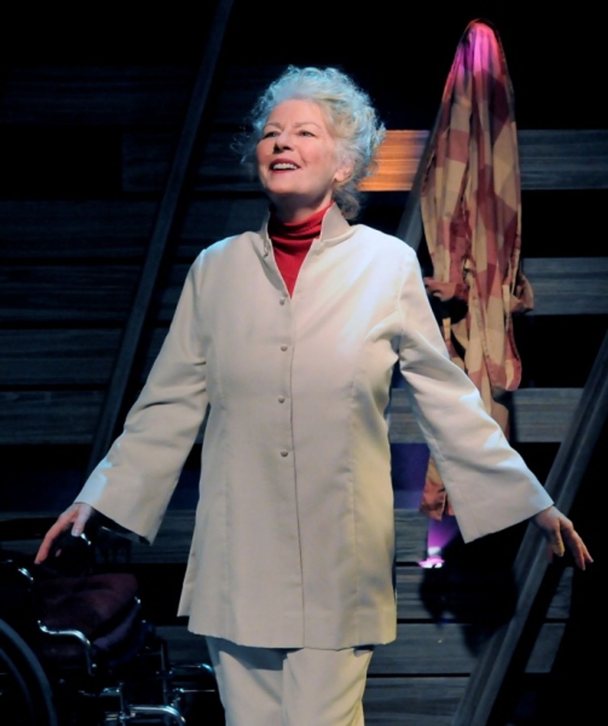 Janis Stevens as Katharine Hepburn at 