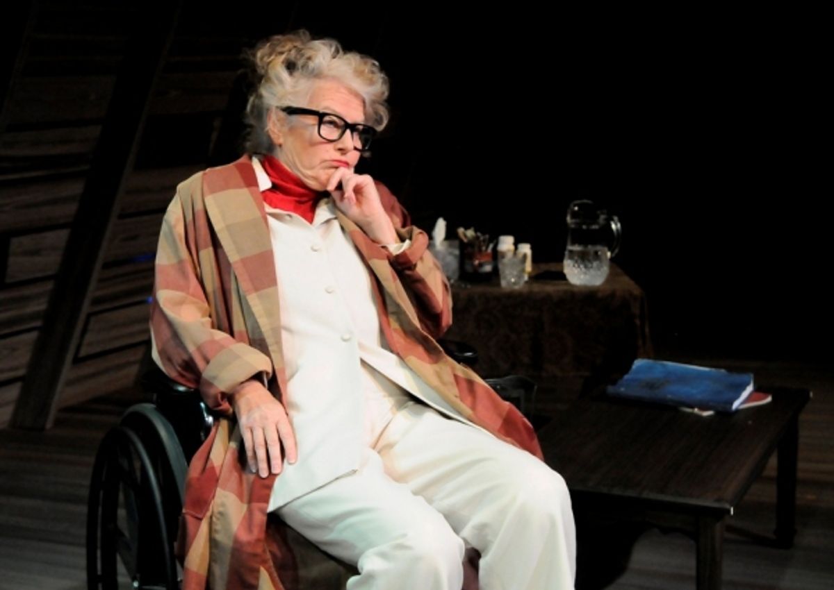 Janis Stevens as Katharine Hepburn at 