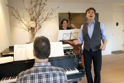 Brent Barrett with Christopher Danny on piano and Chris North on bass Photo