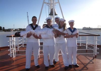Kieren Morgan-Parata, left, Caleb Robinson-Cook, Meg McKibbin, centre, Mason Fettoe a Photo