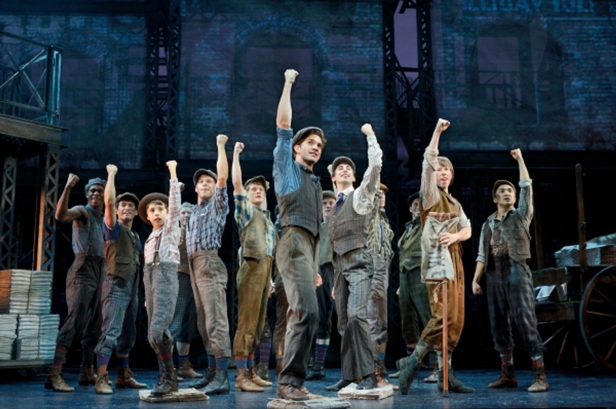 Dan DeLuca & Cast of NEWSIES at 