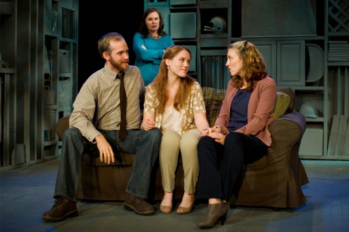 Zac Hoogendyk as Kenny, Victoria Bundonis as Dee, Emily Koch as Chloe, and Mel House as Kate  at 