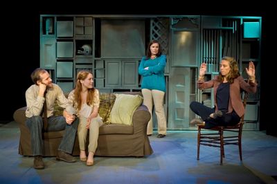 Zac Hoogendyk as Kenny, Emily Koch as Chloe, Victoria Bundonis as Dee and Mel House a Photo