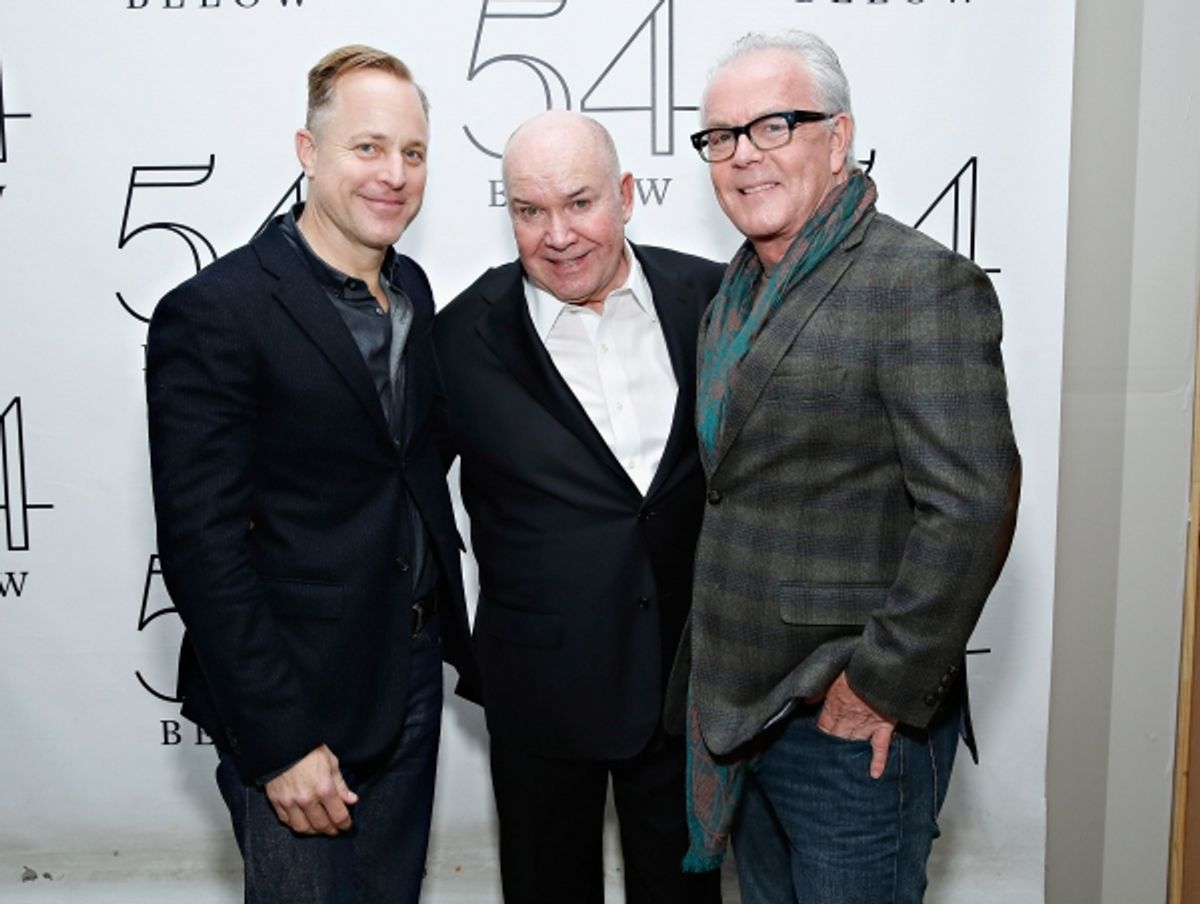 Jack O''Brien with scenic designer Scott Pask and celebrity hair stylist John Barrett at 